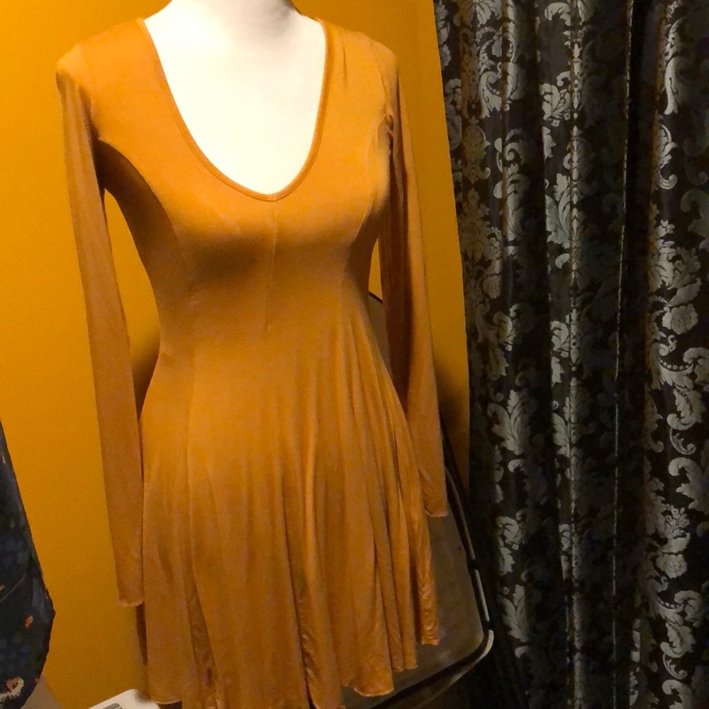 Yellow long sleeve dress